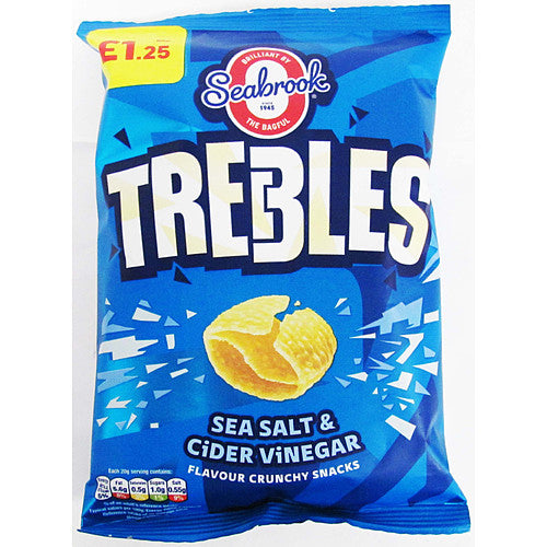 Seabrook Trebles Salt & Cider Vinegar 60g (Pack of 12)