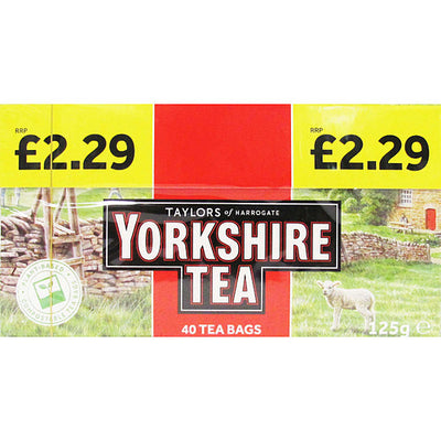 Taylors of Harrogate Yorkshire Tea 40 Tea Bags 125g (Pack of 5)