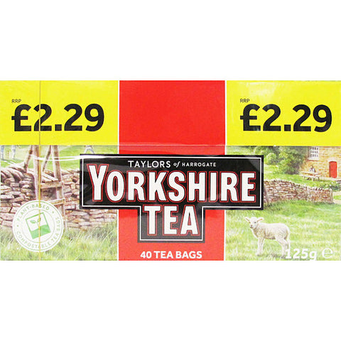 Taylors of Harrogate Yorkshire Tea 40 Tea Bags 125g (Pack of 5)