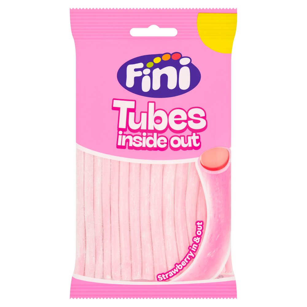 Fini Strawberry in & out Tubes 140g (Pack of 12)