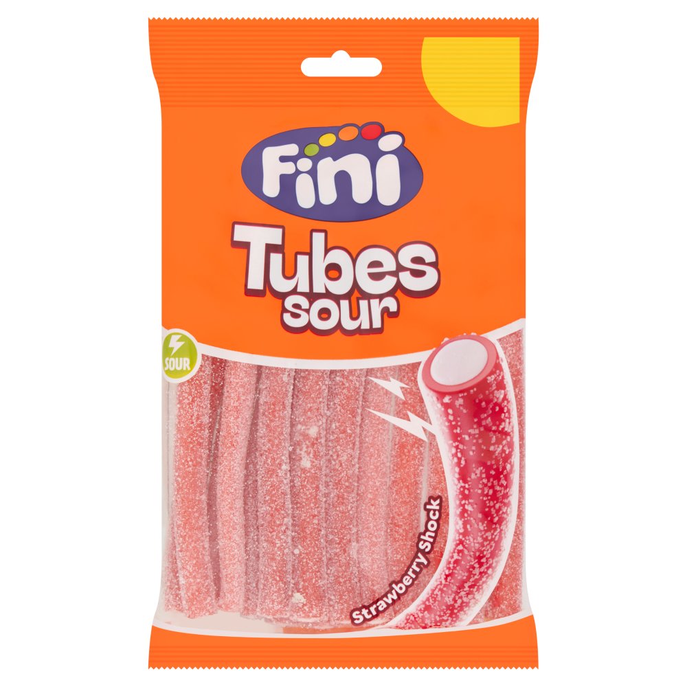 Fini Strawberry Shock Tubes Sour 140g (Pack of 12)