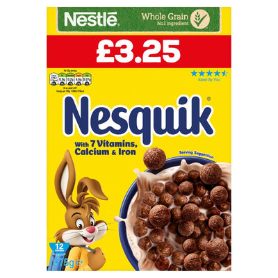 Nestle Nesquik Chocolate Cereal 375g (Pack of 6)