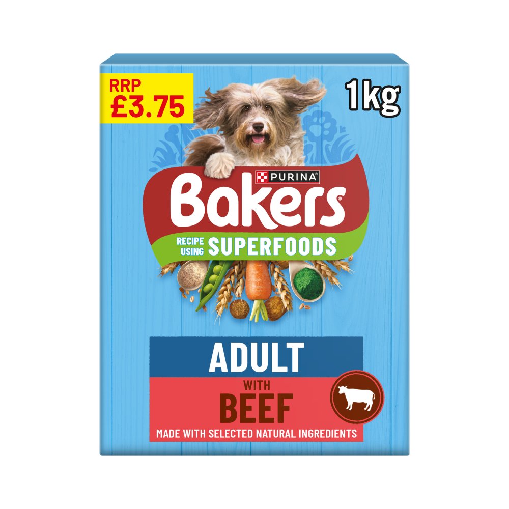 Bakers Adult with Tasty Beef & Country Vegetables 1kg (Pack of 5)