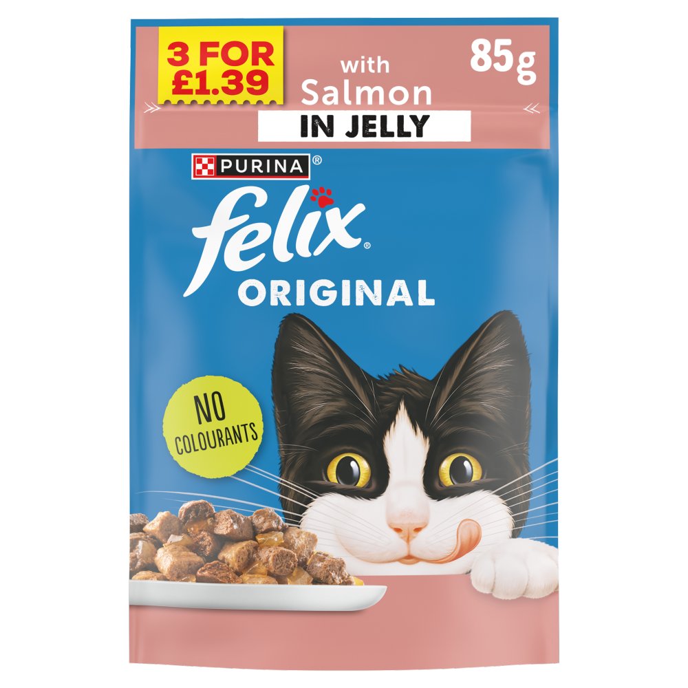 FELIX Original Salmon Wet Cat Food 85g (Pack of 24)