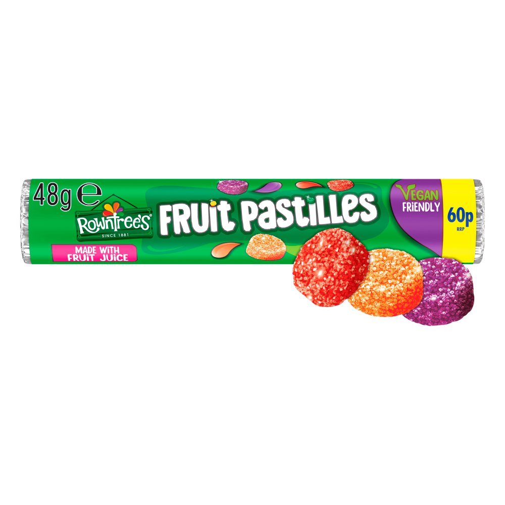 Rowntree's Fruit Pastilles Sweets Tube 48g (Pack of 32)