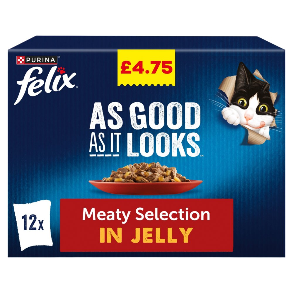 Felix As Good As It Looks Meaty Selection in Jelly 85g (Pack of 4)