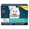 Gourmet Perle Ocean Delicacies Mini Fillets in Gravy 85g x 12 (Pack of 4)