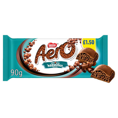 Aero Hazelnut Chocolate Sharing Bar 90g (Pack of 15)