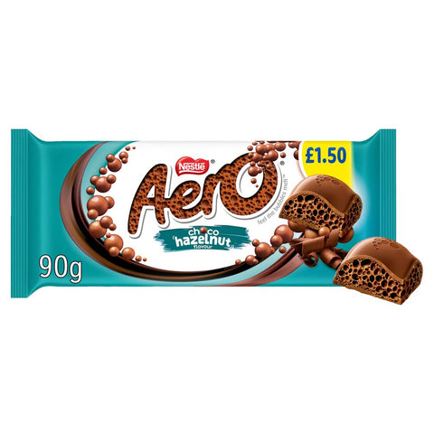 Aero Hazelnut Chocolate Sharing Bar 90g (Pack of 15)