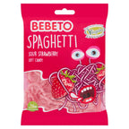Bebeto Spaghetti Sour Strawberry Soft Candy 70g (Pack of 80)