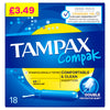Tampax Compak Regular Tampons Applicator 18s (Pack of 6)