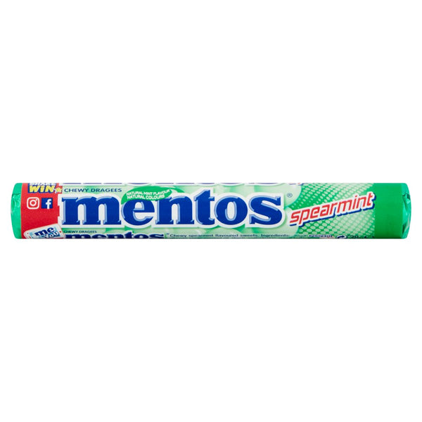 Mentos Spearmint Chewy Dragees 38g (Pack of 40)