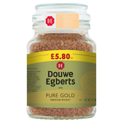Douwe Egberts Pure Gold Medium Roast Instant Coffee 95g (Pack of 6)