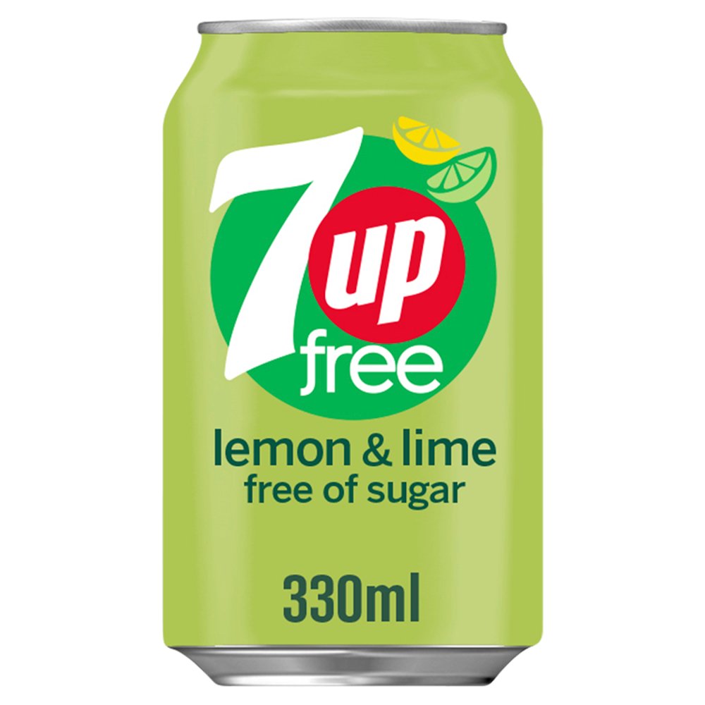 7UP Free Lemon & Lime Can 330ml (Pack of 24)