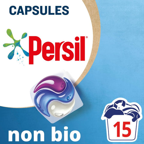 Persil 3 in 1 Washing Capsules Non Bio 15 Washes (Pack of 4)