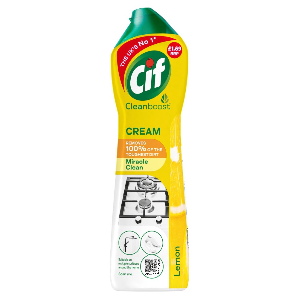 Cif Cream Cleaner Lemon 500ml (Pack of 8)