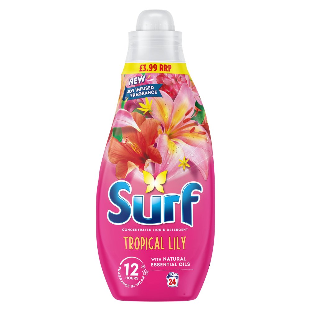 Surf Laundry Washing Tropical Lily 24 washes 648ml (Pack of 4)