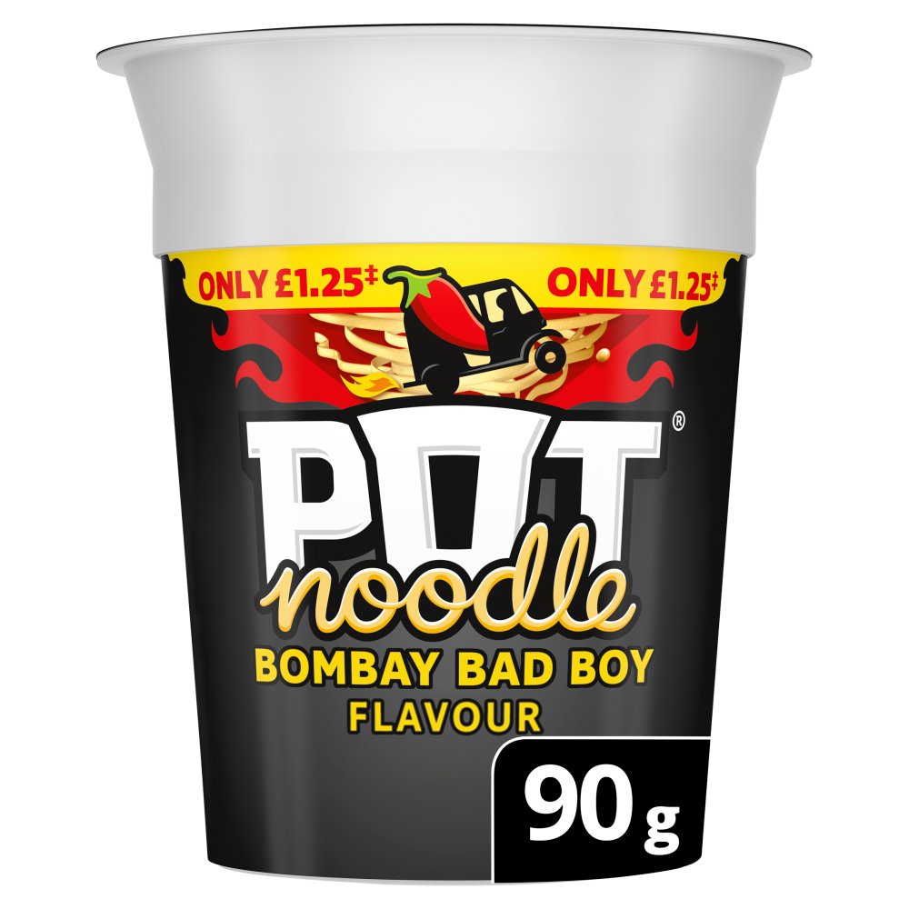 POT Noodle Bombay Bad Boy Flavour 90g (Pack of 12)
