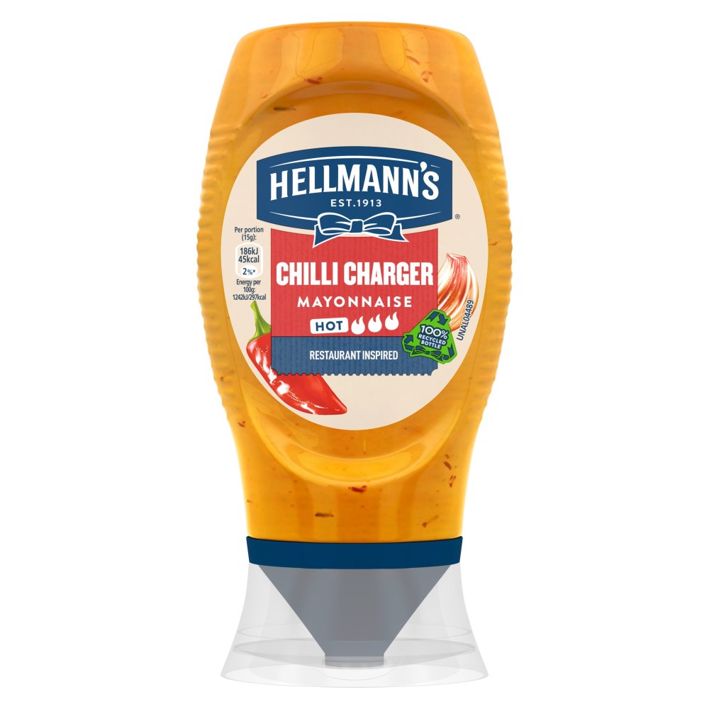 Hellmann's Condiment Chilli Charger Mayonnaise 250 ml (Pack of 8)