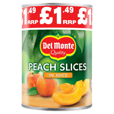 Del Monte Peach Slices in Juice 415g (Pack of 6)