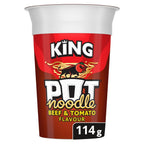 Pot Noodle King Pot Noodle Beef & Tomato 114 g (Pack of 12)