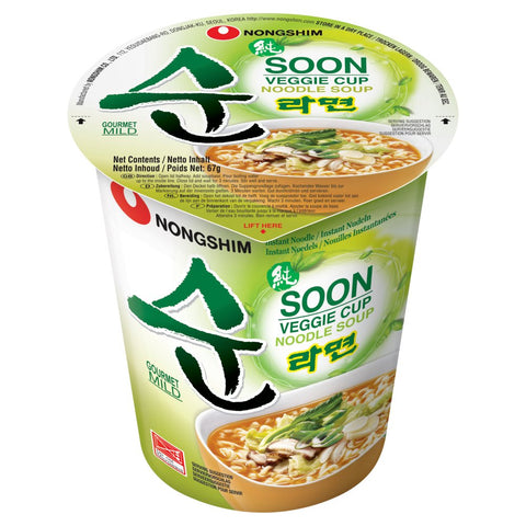 NONGSHIM Soon Veggie Cup Noodle 67g (Pack of 1)