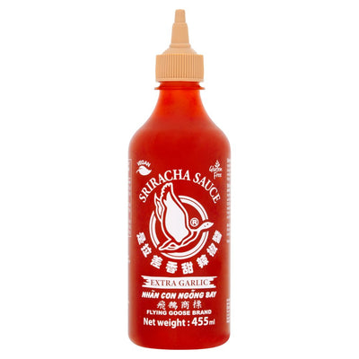 Flying Goose Brand Extra Garlic Sriracha Sauce 455ml (Pack of 6)