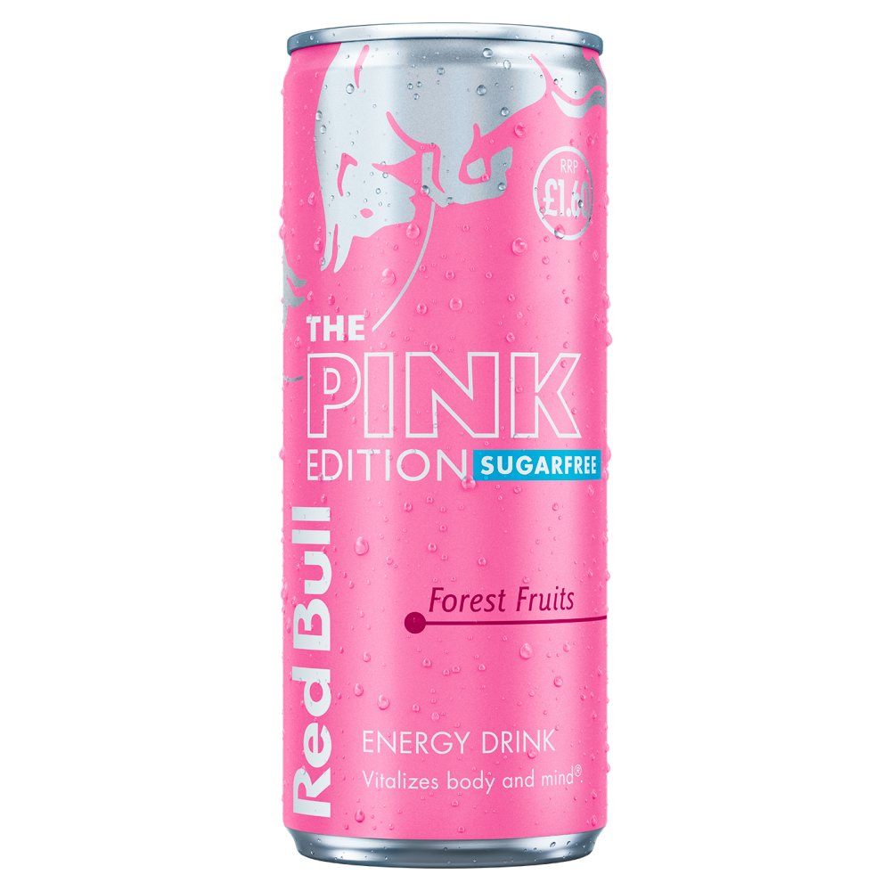 Red Bull Energy Drink Sugar Free Pink Edition 250ml (Pack of 12)