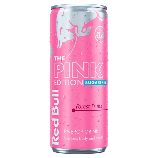 Red Bull Energy Drink Sugar Free Pink Edition 250ml (Pack of 12)