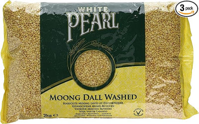 White Pearl Moong Dall Washed 2kg (Pack of 1)