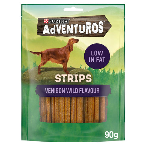 Adventuros Strips Venison Wild Flavour 90g (Pack of 6)