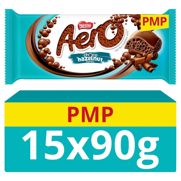 Aero Hazelnut Chocolate Sharing Bar 90g (Pack of 15)