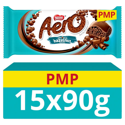 Aero Hazelnut Chocolate Sharing Bar 90g (Pack of 15)