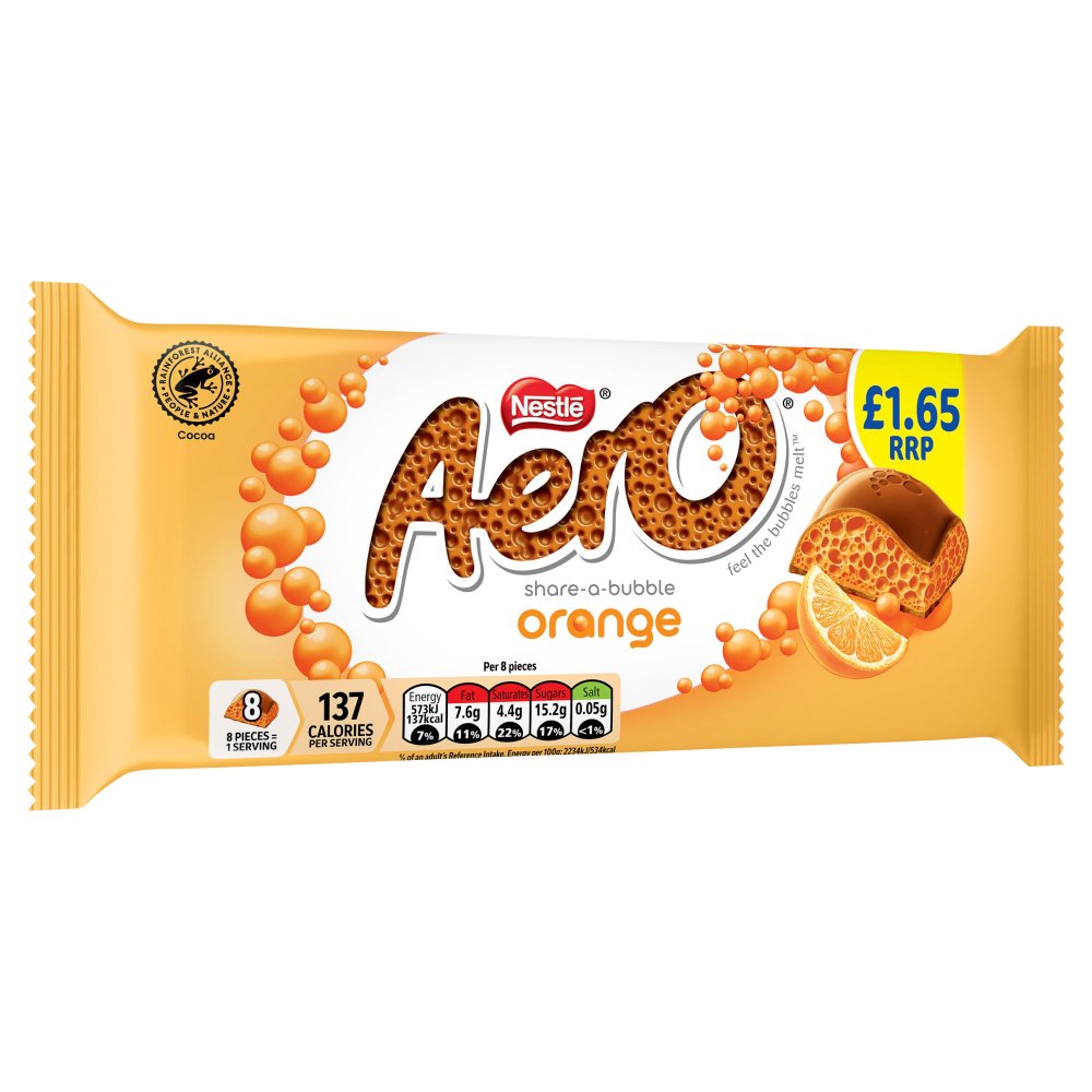 Aero Orange Chocolate Sharing Bar 90g (Pack of 15)