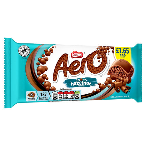 Aero Hazelnut Chocolate Sharing Bar 90g (Pack of 15)