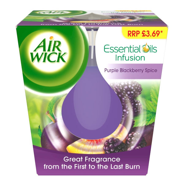 Air Wick Purple Blackberry Spice Candle 105g ( pack of 6