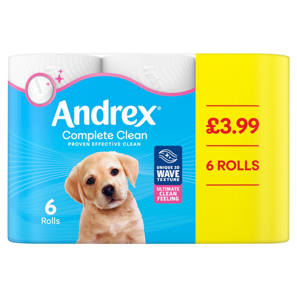 Andrex Complete Clean 6 Rolls (Pack of 4)