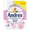 Andrex® Gentle Clean Toilet Tissue, 4 Toilet Rolls 1Kg (Pack of 6)