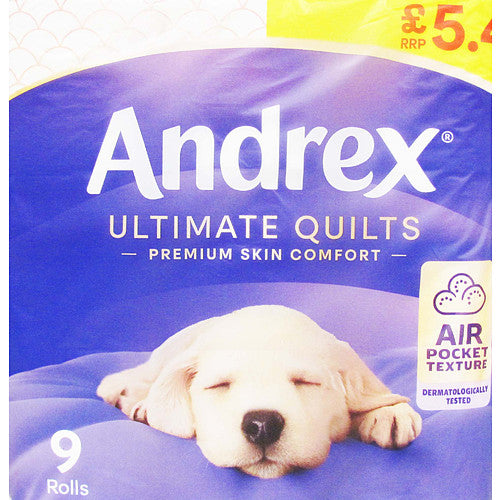 Andrex Quilts 9 Roll (Pack of 4)