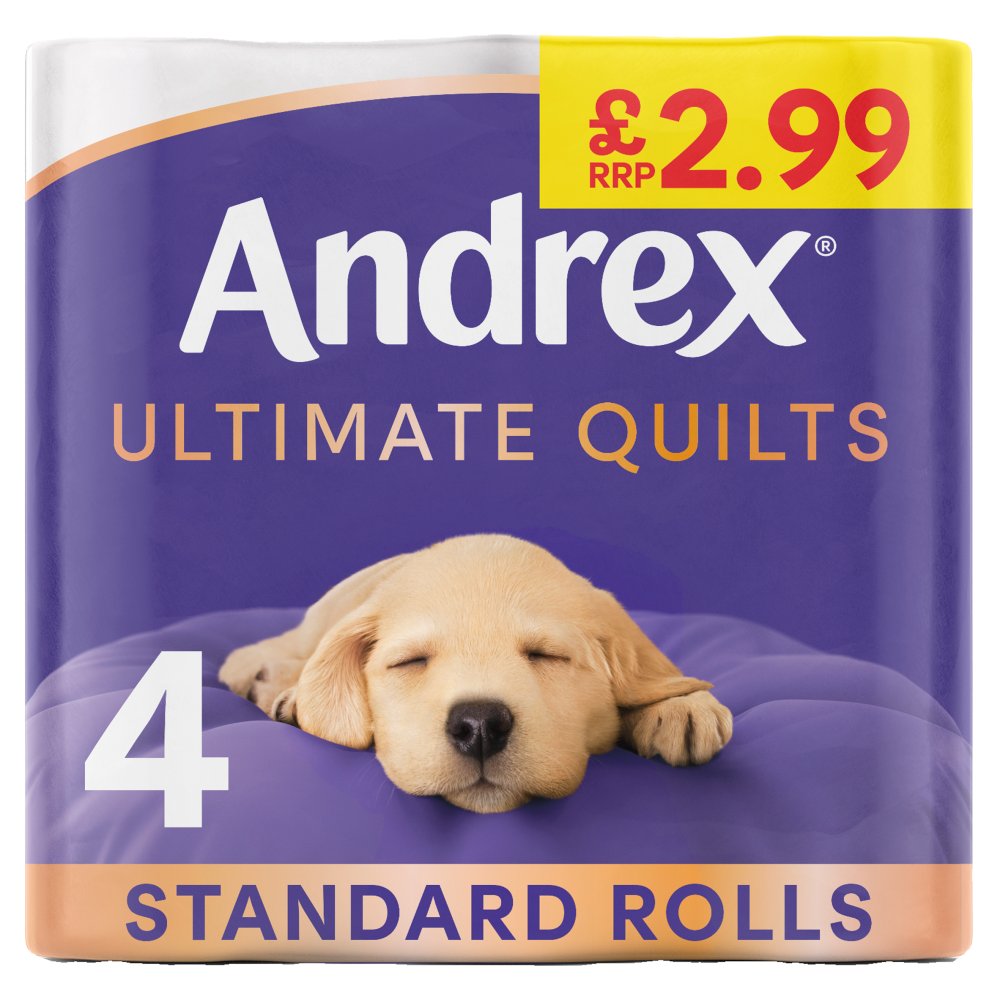 Andrex Ultimate Quilts Toilet Tissue 4 Rolls (Pack of 6)