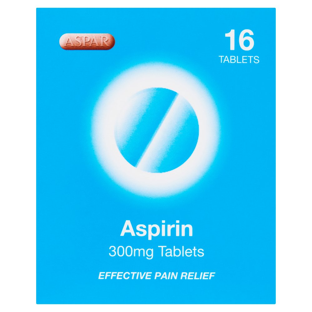 Aspar Aspirin 300mg Tablets 16 Tablets (Pack of 12)