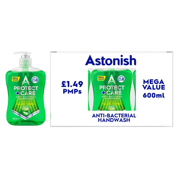 Astonish Anti-Bacterial Handwash Aloe Vera 600ml (Pack of 6)