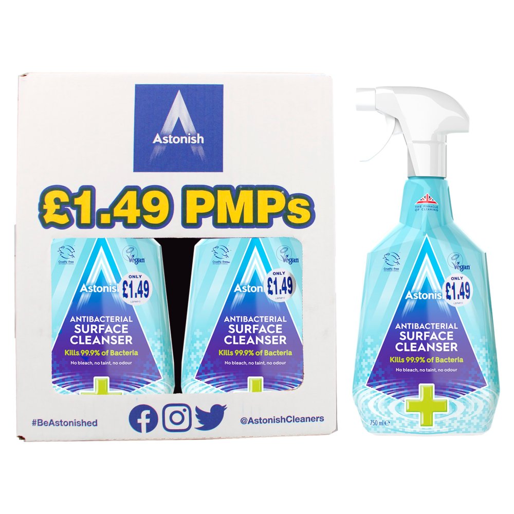 Astonish PMP Antibacterial Surface Cleanser 750ml (Pack of 6)