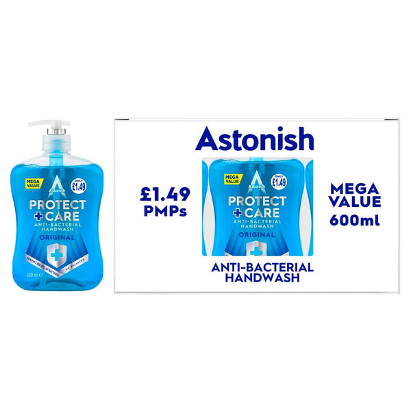 Astonish Protect + Care Anti-Bacterial Handwash Original 600ml (Pack of 6)