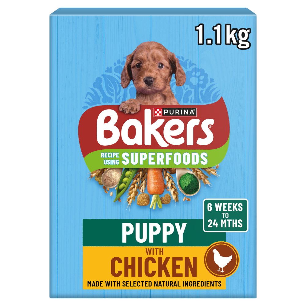 BAKERS Puppy Chicken with Vegetables Dry Dog Food 1.1kg (Pack of 5)