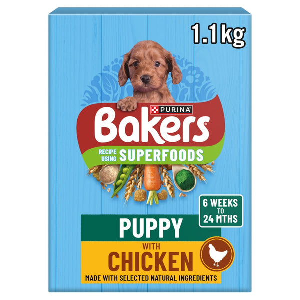 BAKERS Puppy Chicken with Vegetables Dry Dog Food 1.1kg (Pack of 5)