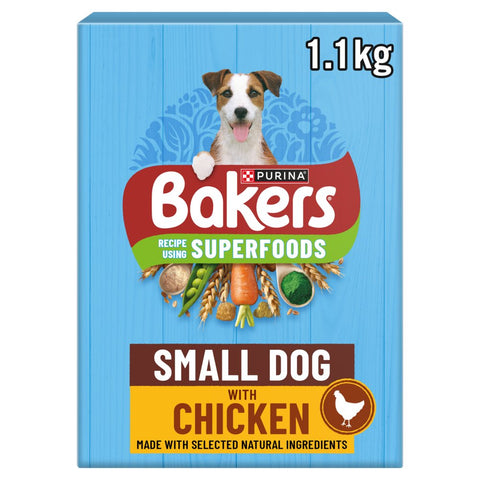 BAKERS Small Dog Chicken with Vegetables Dry Dog Food 1.1kg (Pack of 1)