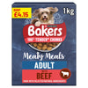 Bakers Meaty Meals Adult Tender Chunks with Tasty Beef 1kg (Pack of 5)