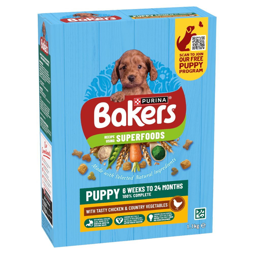 BAKERS Puppy Chicken with Vegetables Dry Dog Food 1.1kg (Pack of 5)