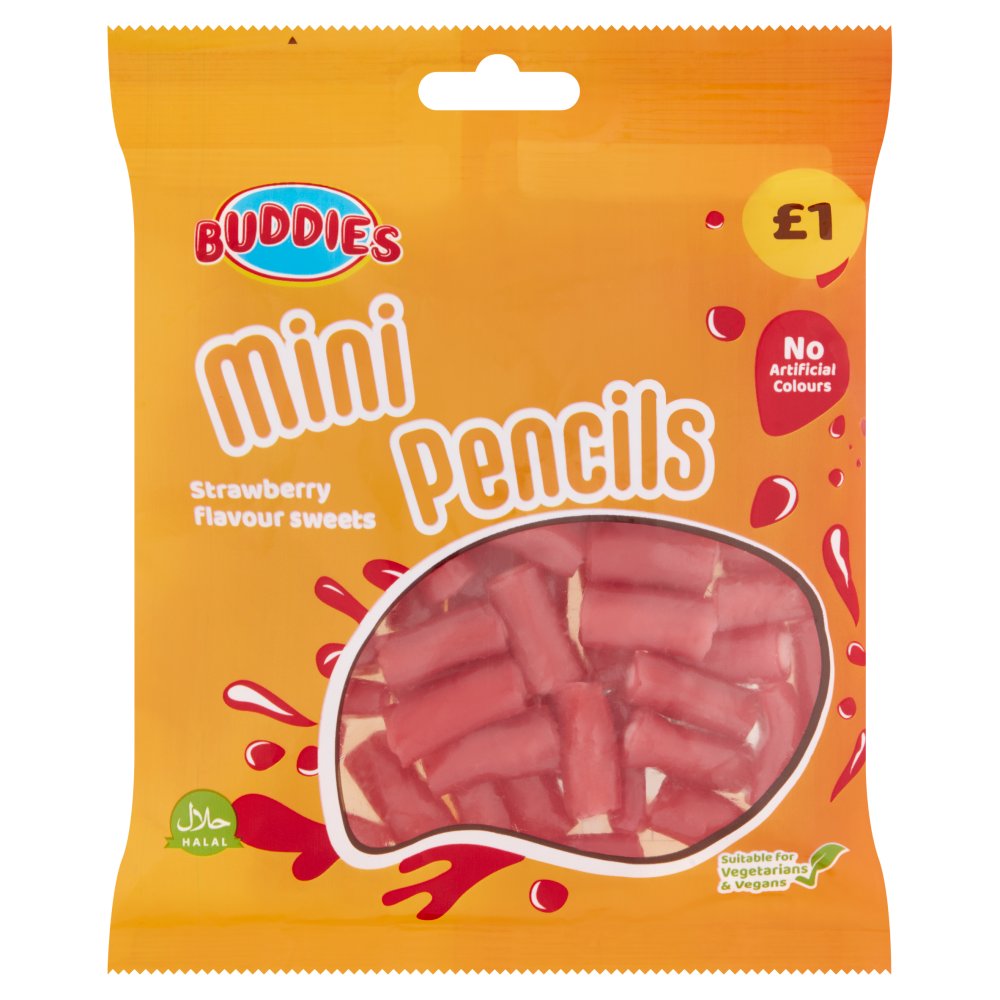 BUDDIES Mini Pencils 160g (pack of 40)